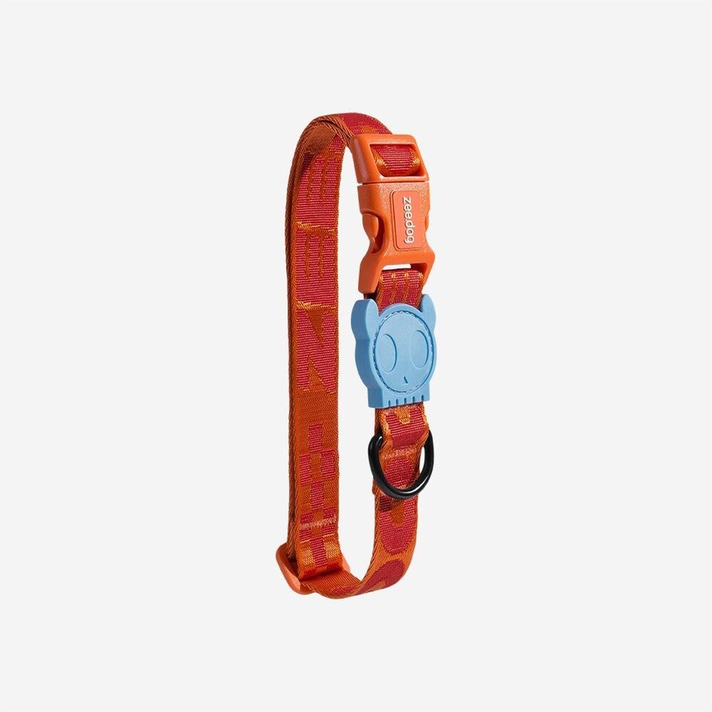 NEW GIBSON Orange Red Blue Large Dog Adjustable $85 Collar Leash 4 Ft Gift Set - Picture 2 of 14